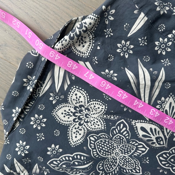 Hunter Bell Hattie Dress Midi Floral Printed Long Sleeves Blue Grey White - S - Picture 11 of 11